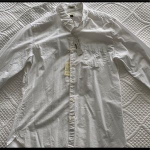 NWT J.Crew Slim Secret Wash Shirt - White